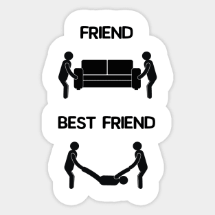 Friend versus Best Friend Sticker